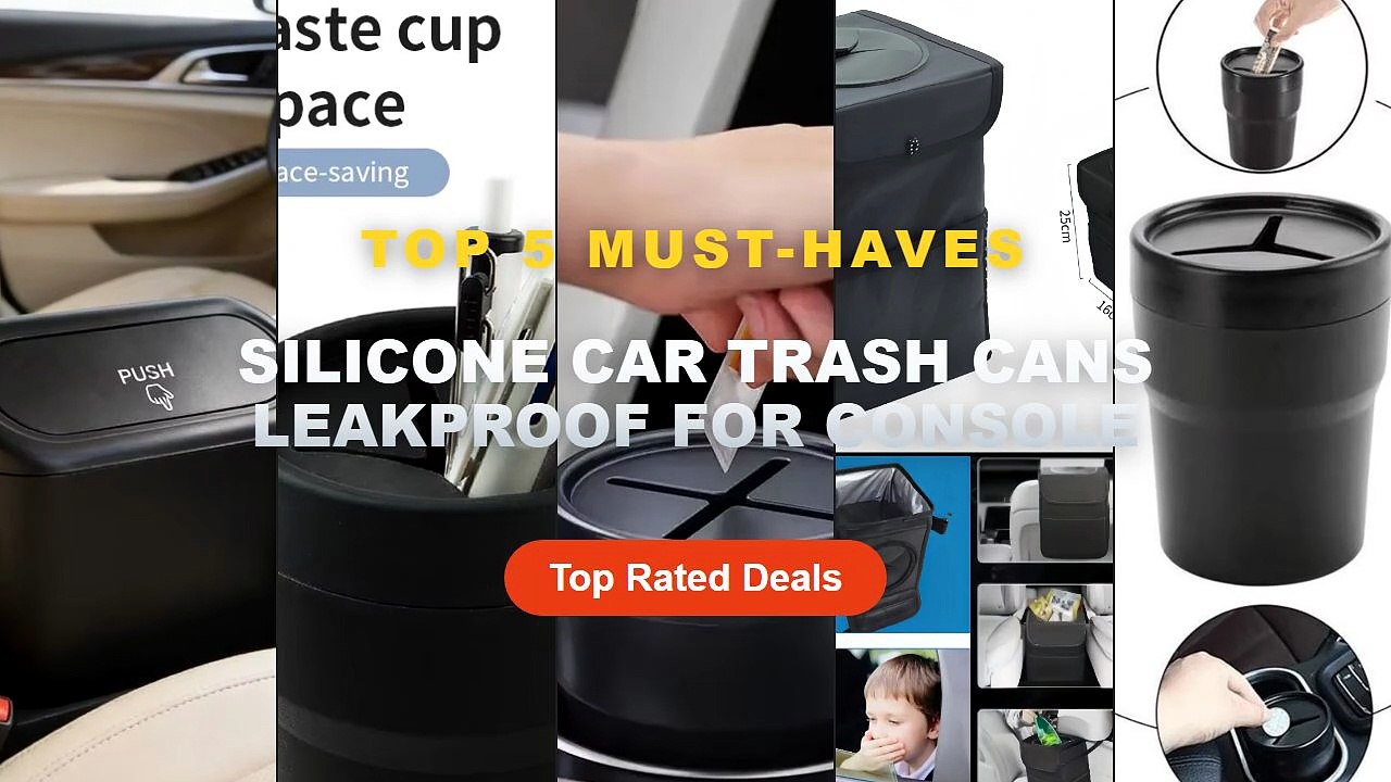 Don't Buy Silicone Car Trash Cans Leakproof For Console Before Watching This! - Car Trash Can With Lid, Mini Auto Garbag...