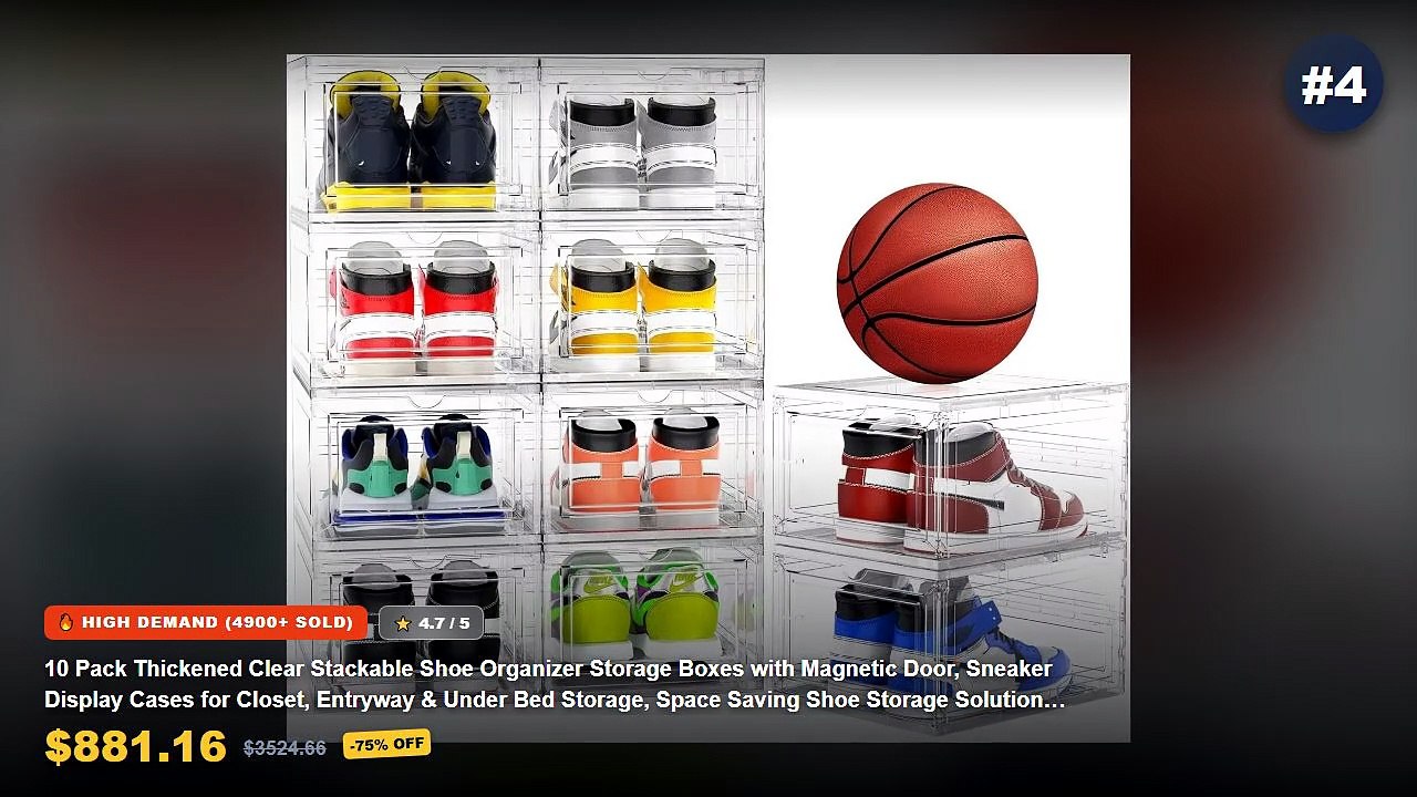 Best Shoe Storage Boxes Stackable Clear For Clo...
