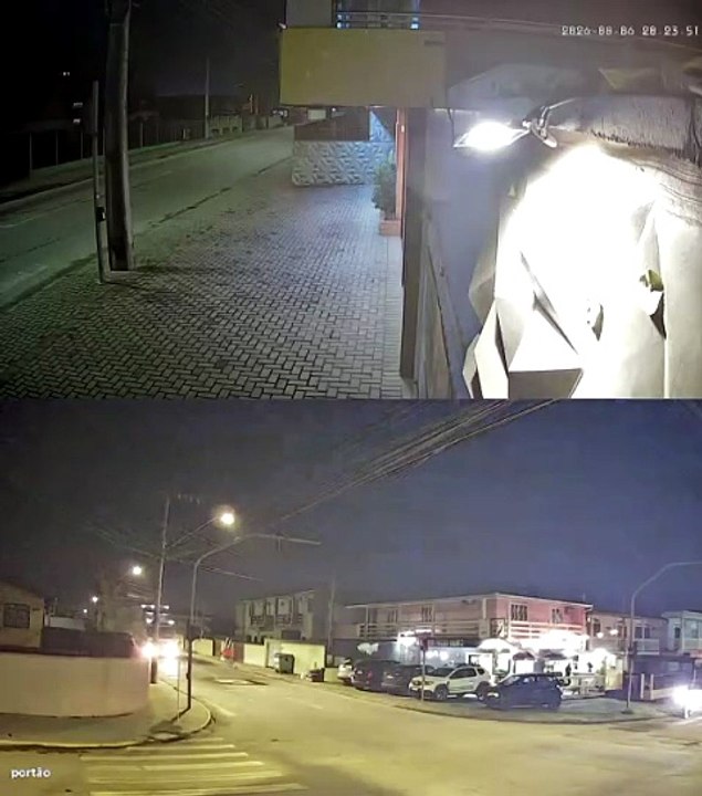 Motociclista escapa da morte por centímetros após batida com caminhão em Joinville; VÍDEO