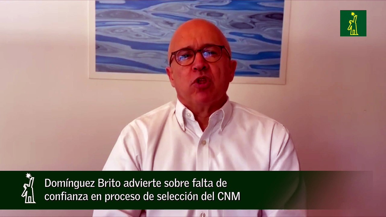 Domínguez Brito advierte sobre falta de confianza en proceso de selección del CNM