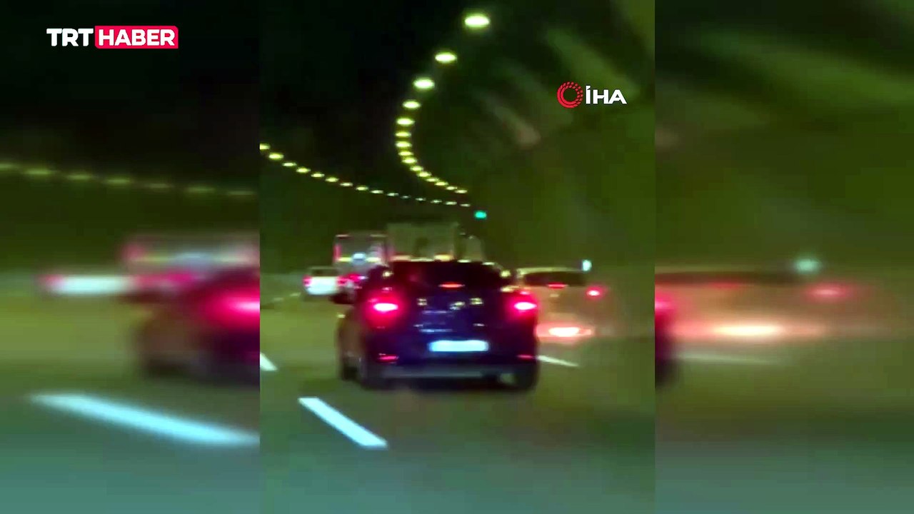 Bolu Dağı Tüneli'nde otomobil alev aldı