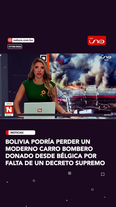Bolivia podría perder un moderno carro bombero donado desde Bélgica por falta de un decreto supremo