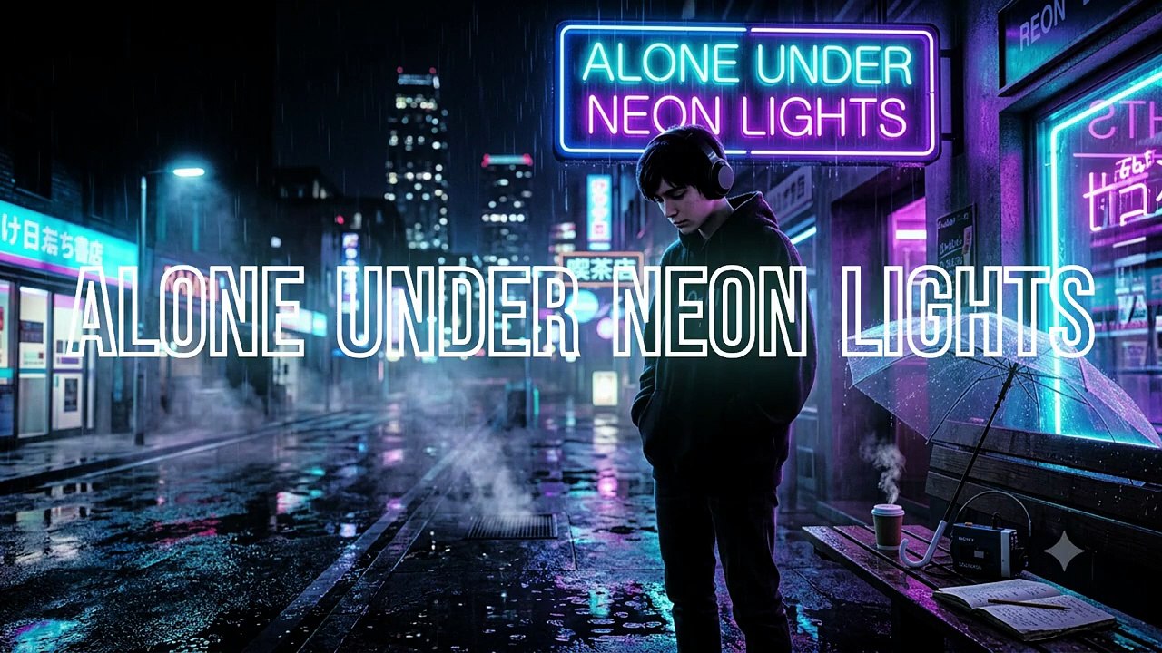 LO FI   🎧 Alone Under Neon Lights #lofi #lofihiphop #lofibeats #chillbeats #studymusic #focusmusic