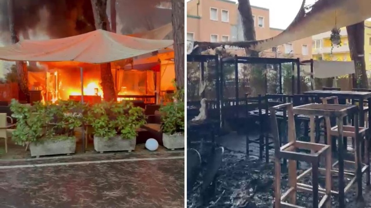 Rosolina, in fiamme un bar del centro. La titolare: «Ho perso tutto»