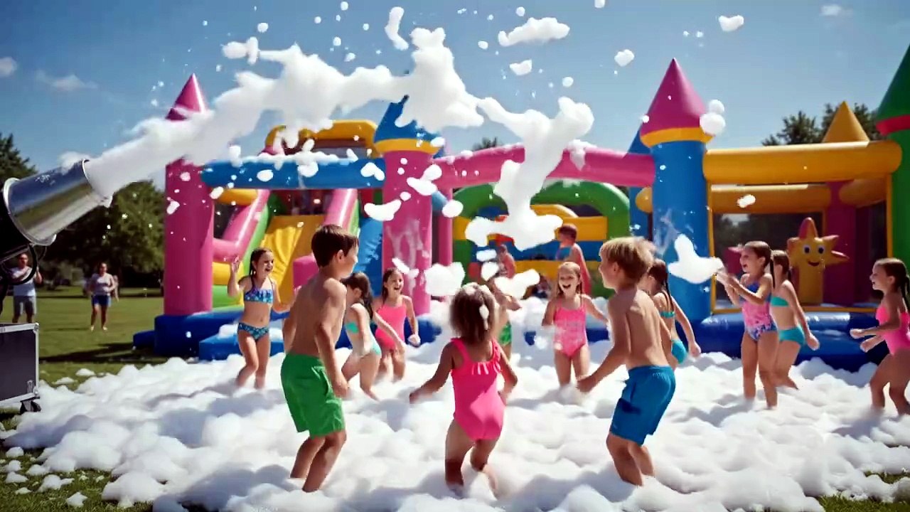 Bounce House And Foam Entertainment Kids Party Event in Hollywood Fort Lauderdale Florida