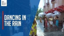 Dubai's climate-controlled 'Raining Street' offers a cool escape from summer heat