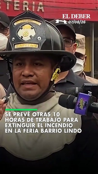 Se prevé otras 10 horas de trabajo para extinguir el incendio en la feria Barrio Lindo