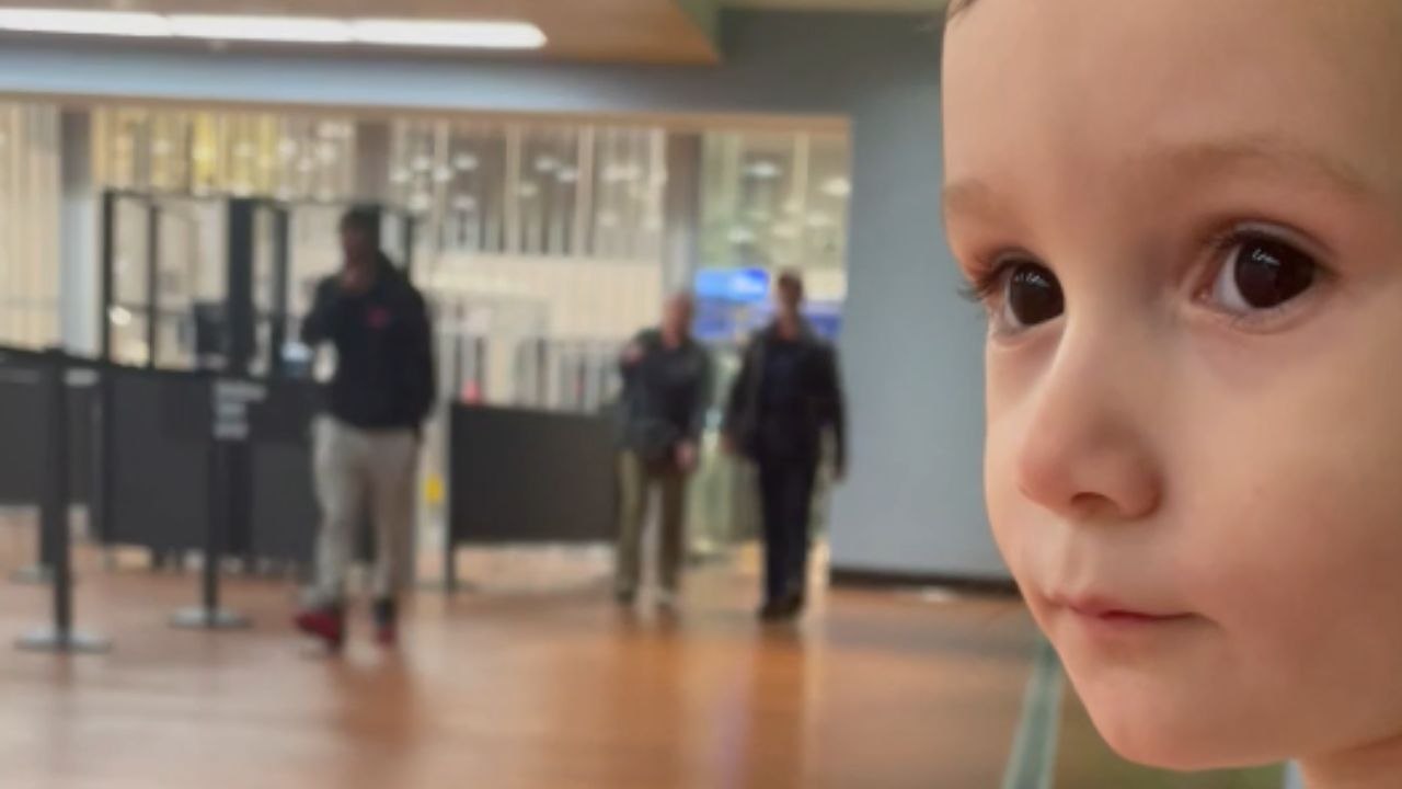 Girl Sprints Into Her Dad's Arms at Airport After Military Homecoming