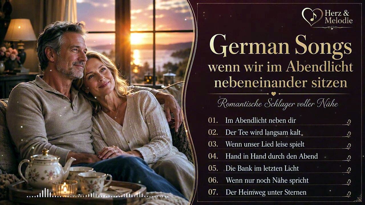German Songs wenn wir im Abendlicht nebeneinander sitzen | Romantische Schlager voller Nähe