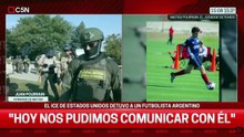 La familia del futbolista Matías Pourrain reclamó conocer su paradero tras ser detenido por el ICE
