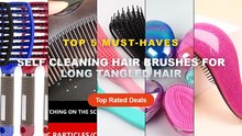 Amazing Self Cleaning Hair Brushes For Long Tangled Hair You Need To See - Mini Detangling Hair Brush Egg Round Shape Sc...