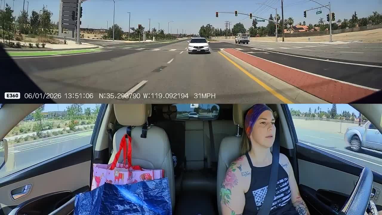 Chain-Reaction Crash Pushes Car Into Woman's Vehicle