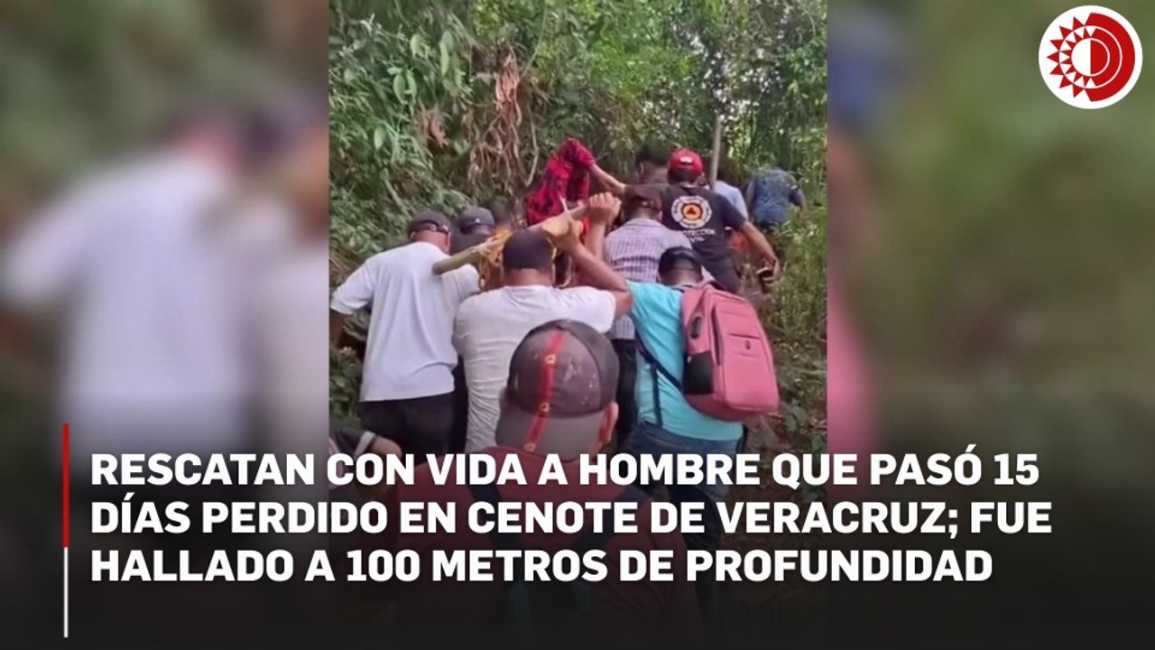 Tras 15 días desaparecido, Erasto Crisanto es hallado con vida en una caverna dentro de un cenote
