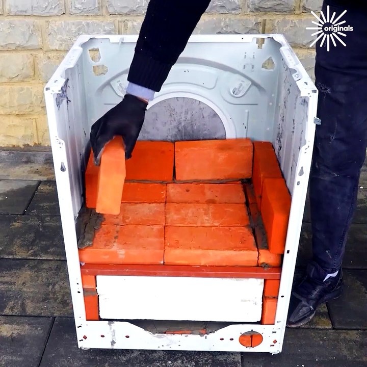 Easily make a wood stove out of of the washing machine!😱🔥