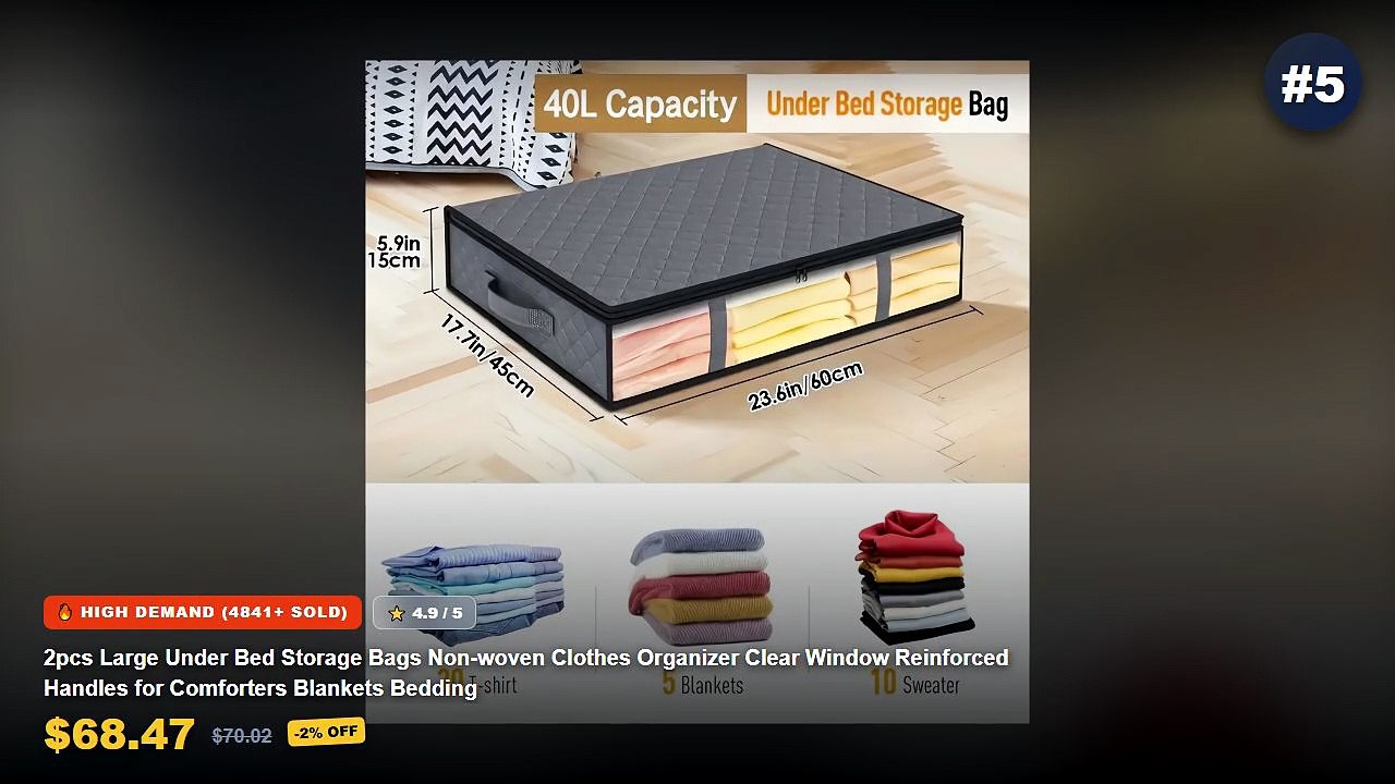 Best Under Bed Storage Bags For Blankets And Clothes on AliExpress | Review - Striped Clothes Storage Bag with Zipper & ...