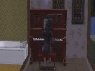 She plays the piano- Sims 2