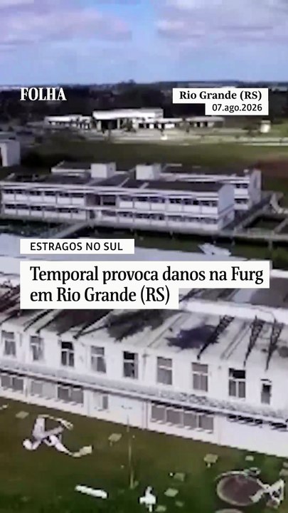 Temporal provoca danos na Furg em Rio Grande (RS)