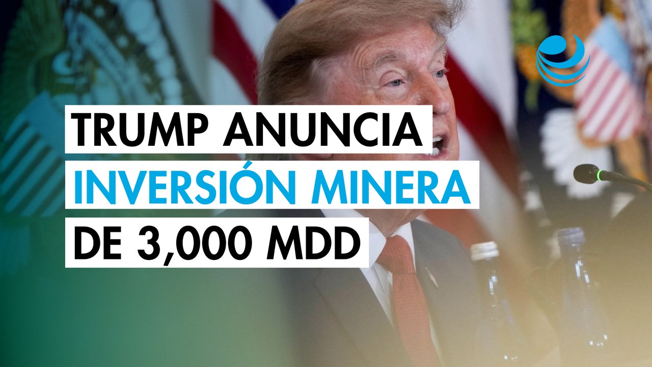 Trump anunció que EU invertiría 3,000 millones de dólares en proyectos mineros para reforzar defensa