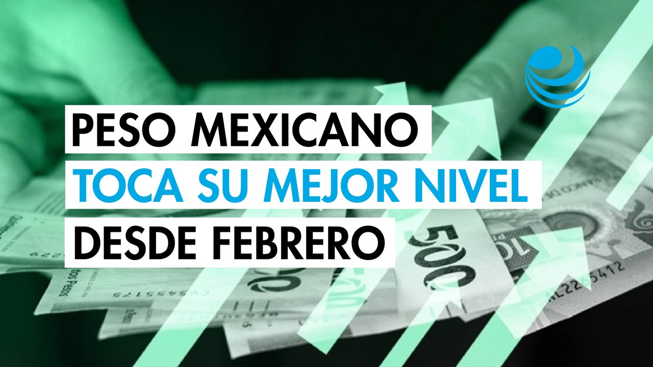 Peso mexicano toca mejor nivel desde febrero ante dólar débil; gana 1.05% en la semana
