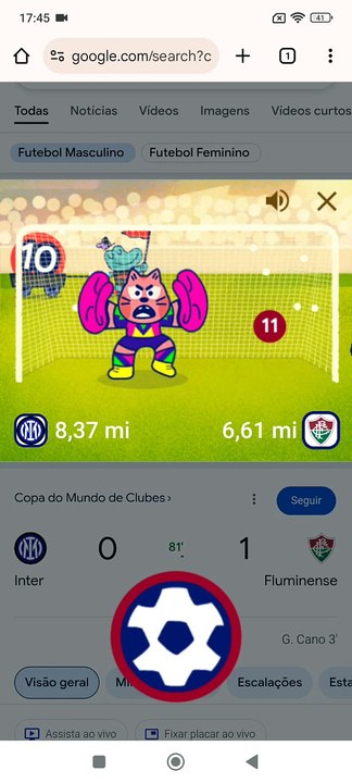 61 - Inter de Milão x Fluminense - Partidas 5-6 - Mini Cup Google Copa do Mundo de Clubes