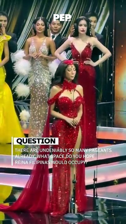 Reina Filipinas-Caloocan Luisa Lorin Benavides at Reina Filipinas final Q&A | #PEPCoverage