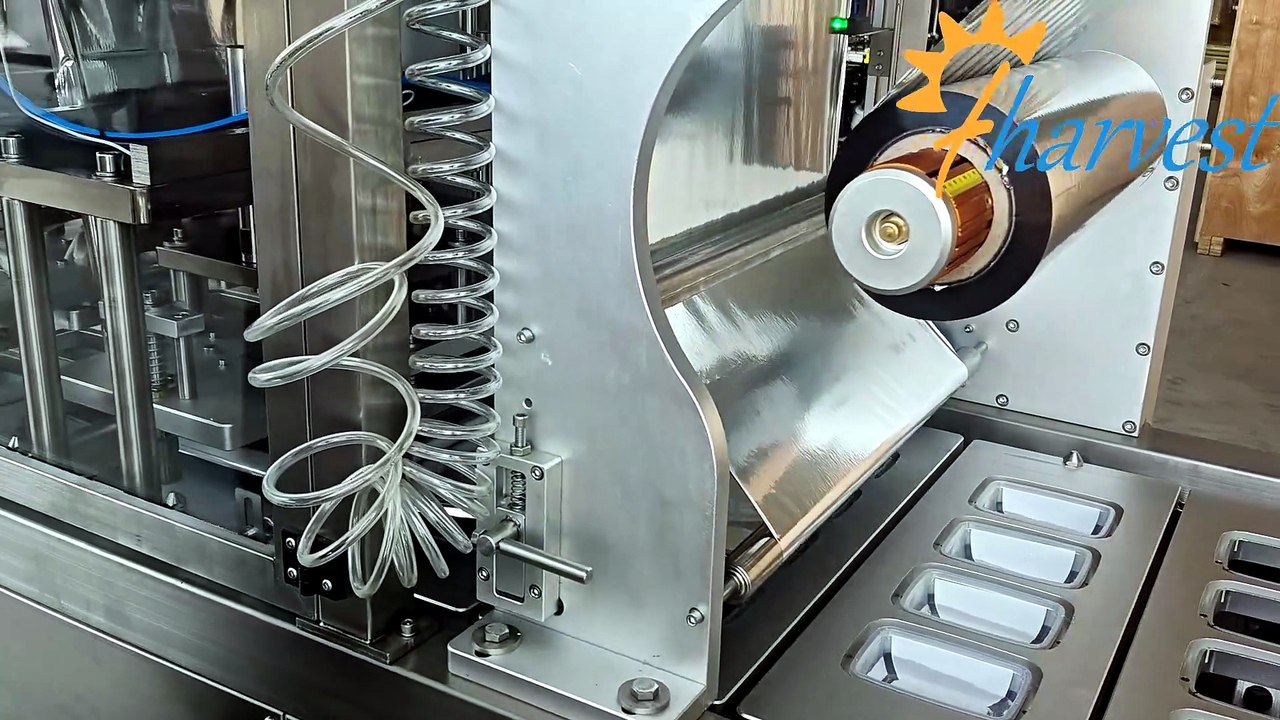 High Speed Automatic Food Tray Packaging Machine | 4 Lanes Sealing & Capping Equipment