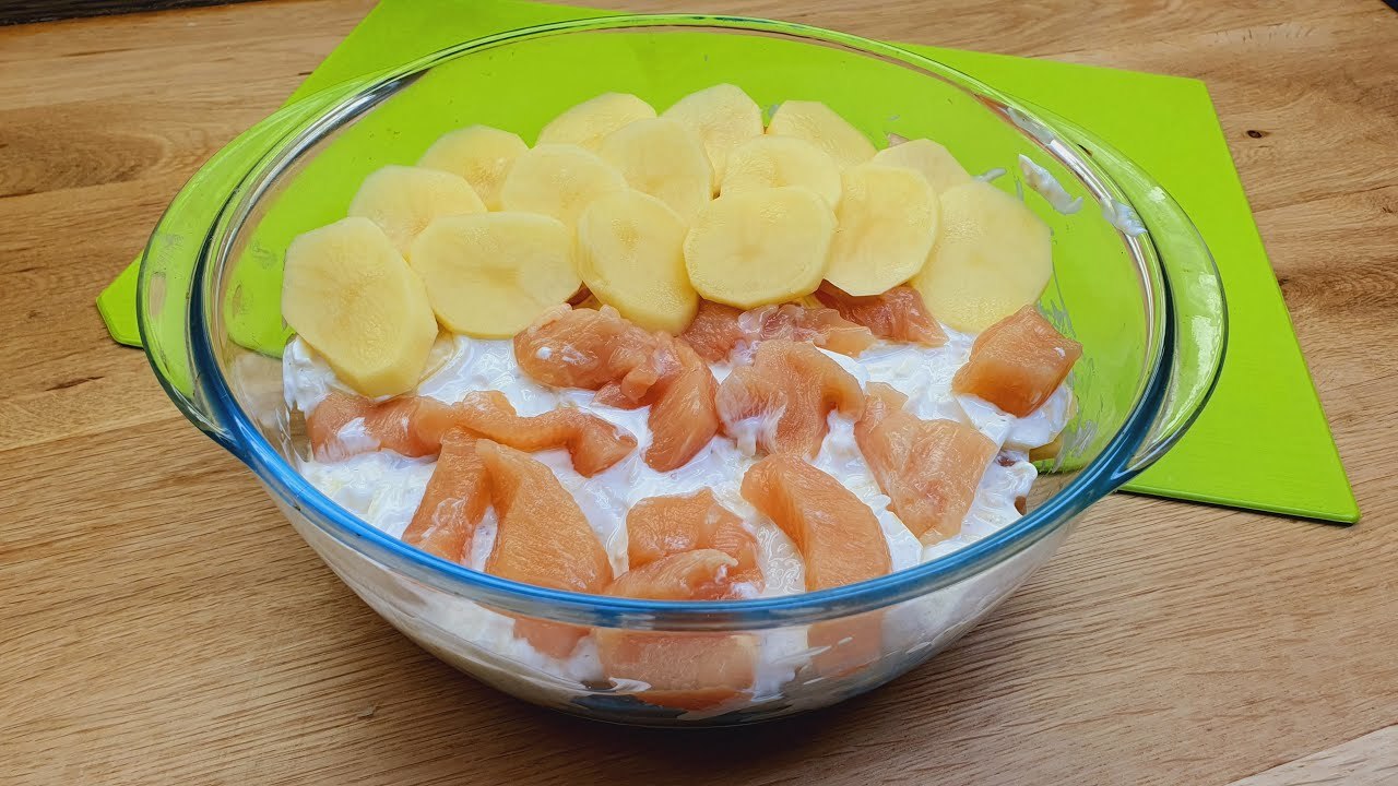 Ein schnelles und einfaches Rezept für ein großartiges Abendessen, Kartoffeln mit Hähnchenfilet