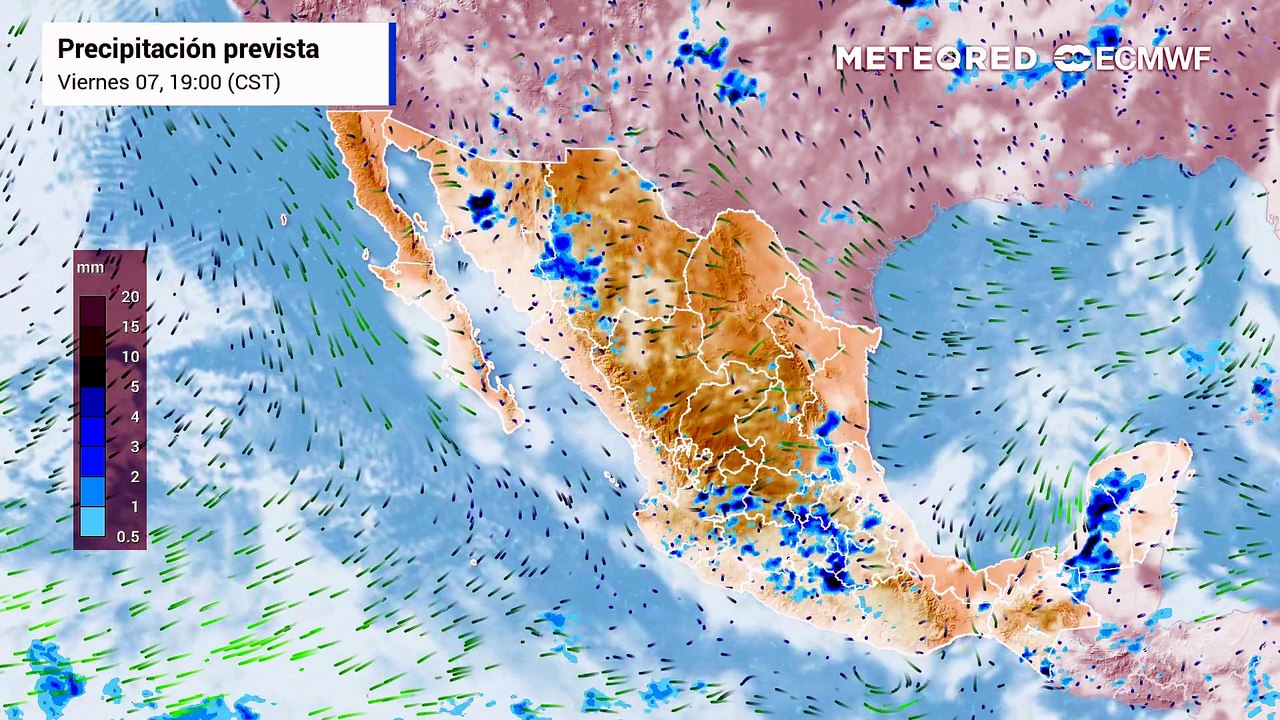 Este sábado 8 de agosto, México enfrentará lluvias intensas, granizo y calor extremo de más de 45 °C