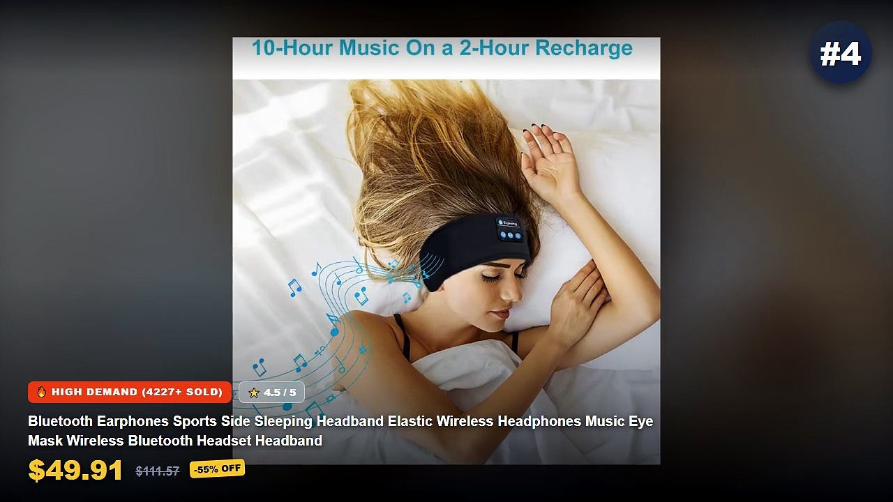 Smart Sleep Headphones Bluetooth Headband For S...