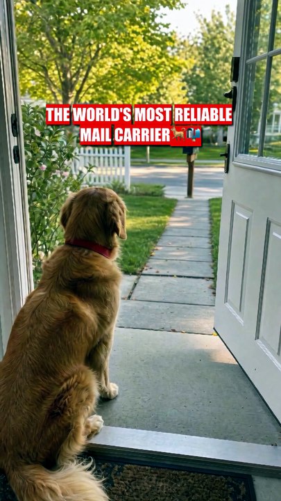 This dog has had the same job for 9 years 🐶📬