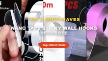 Ultimate Guide to the Best Nano Tape Sticky Wall Hooks Reusable - Nano Double Sided Tape Non Trace Hook Adhesive Acrylic...