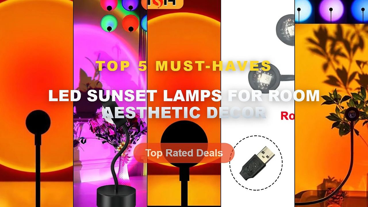 Best LED Sunset Lamps For Room Aesthetic Decor on AliExpress | Review