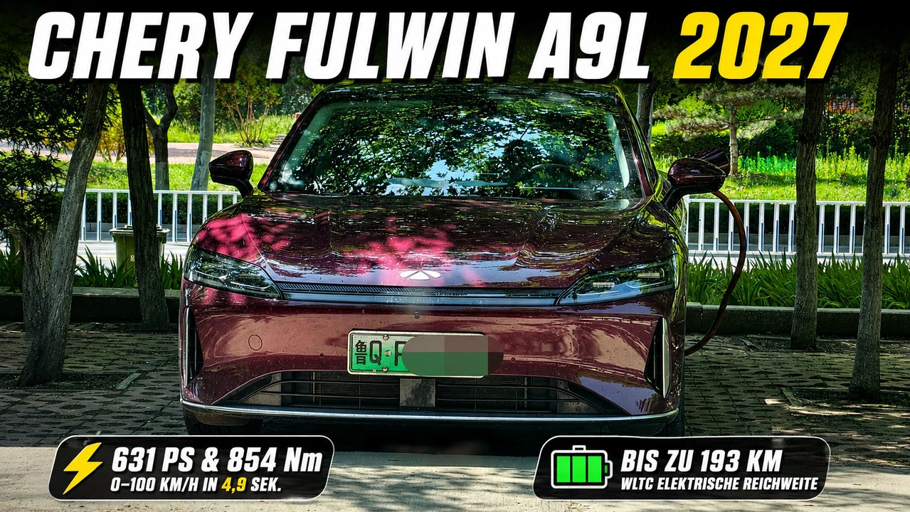 2027 Chery Fulwin A9L: Plug-in-Hybrid mit bis zu 854 Nm Drehmoment
