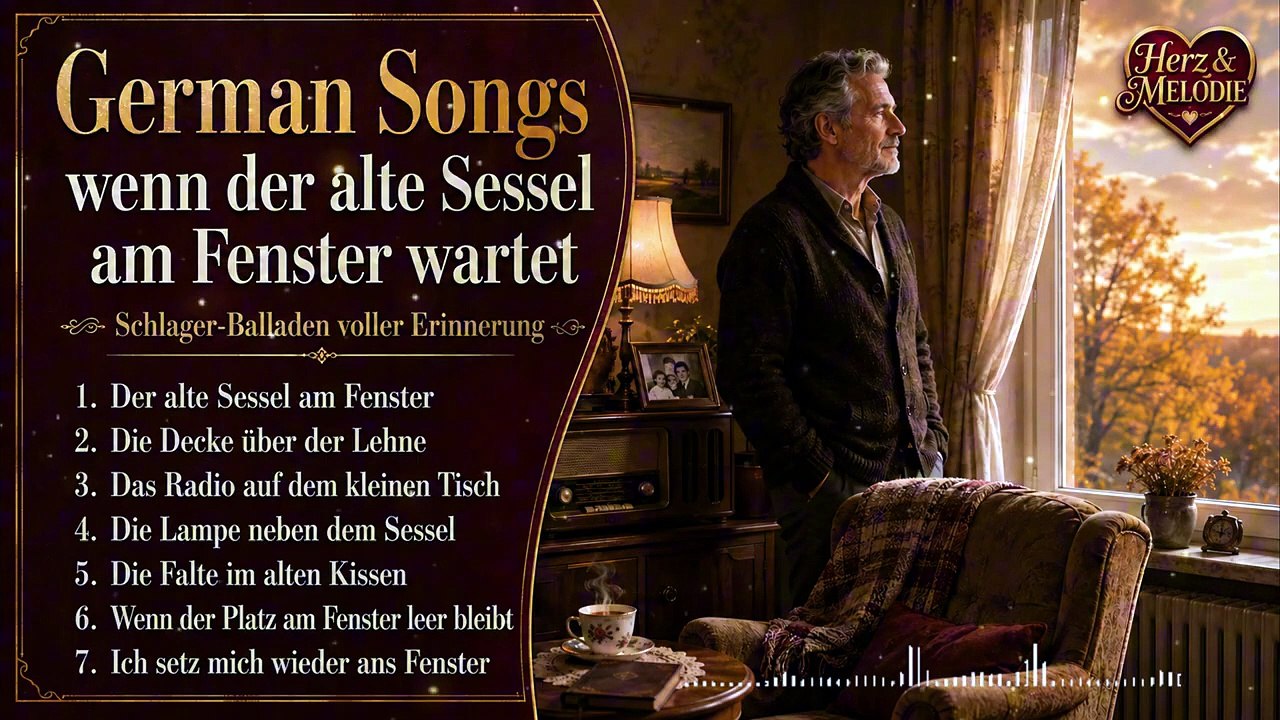 German Songs wenn der alte Sessel am Fenster wartet | Schlager-Balladen voller Erinnerung