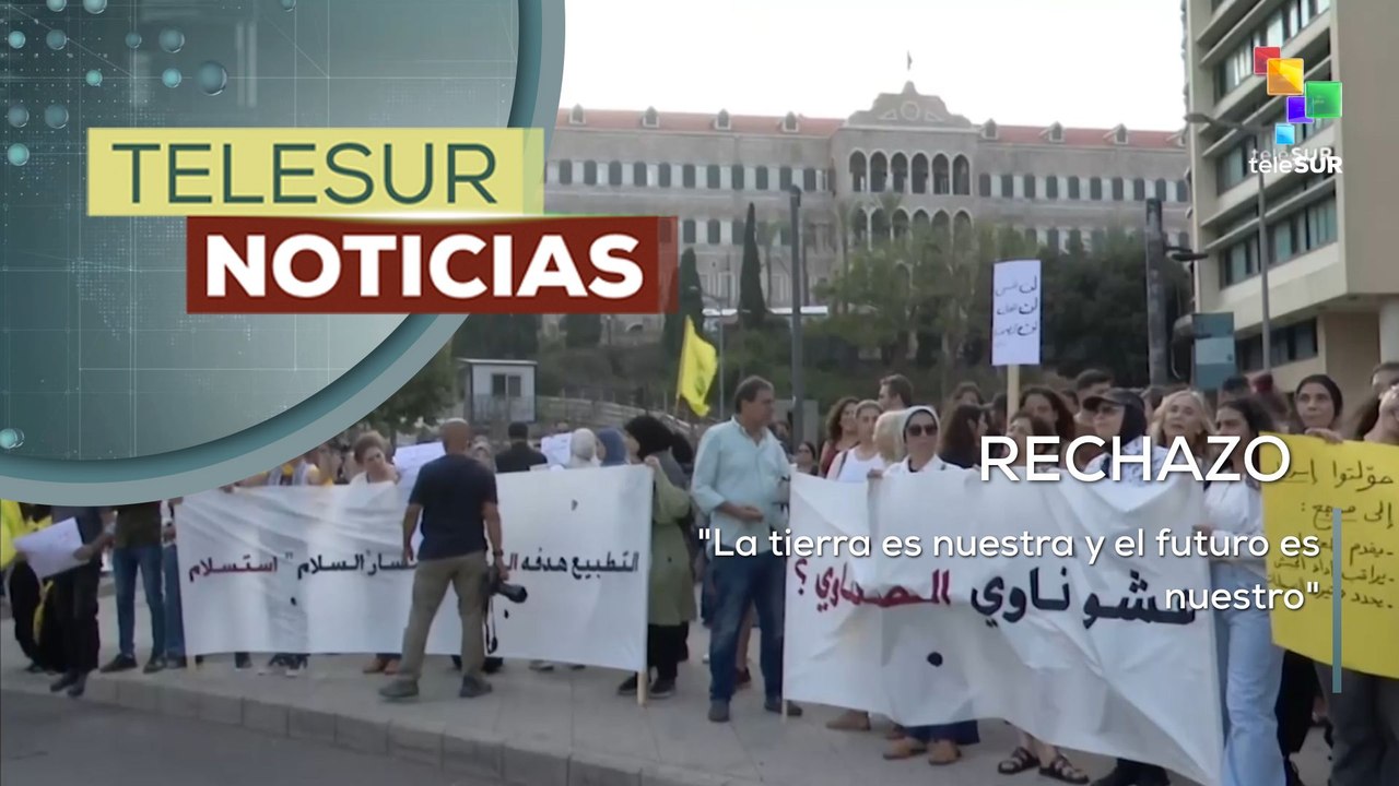 Manifestantes rechazan negociaciones entre Líbano e Israel