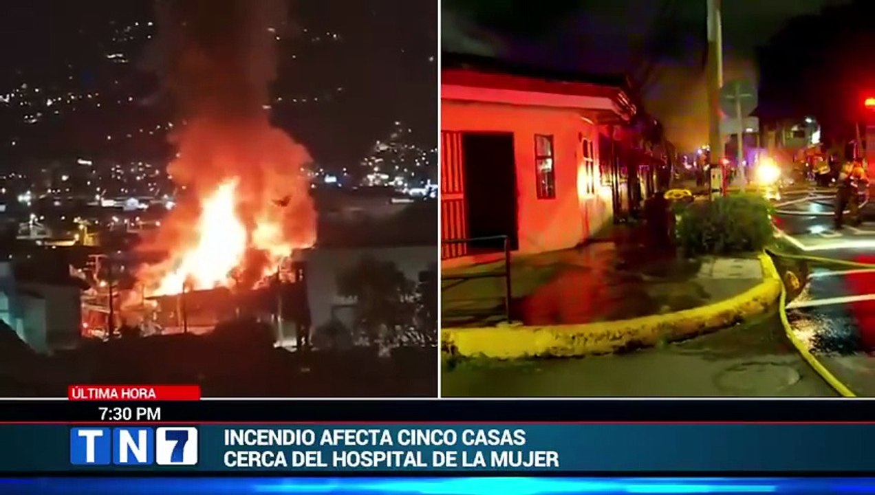 tn7-Bomberos atienden gran incendio cerca del Hospital de la Mujer [Full Movie]