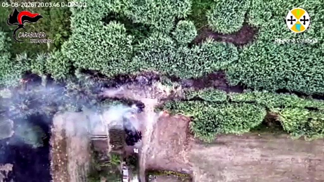 Ripreso da un drone della Regione Calabria mentre appicca il rogo, individuato l'autore dell'incendio di Rende