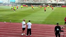 Villa presente en el entrenamiento