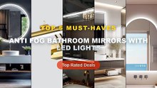 Top 5 Best Anti Fog Bathroom Mirrors With LED Lights (Must Have!) - 60x90CM Vertical Arch Shape LED Bathroom Mirror Back...