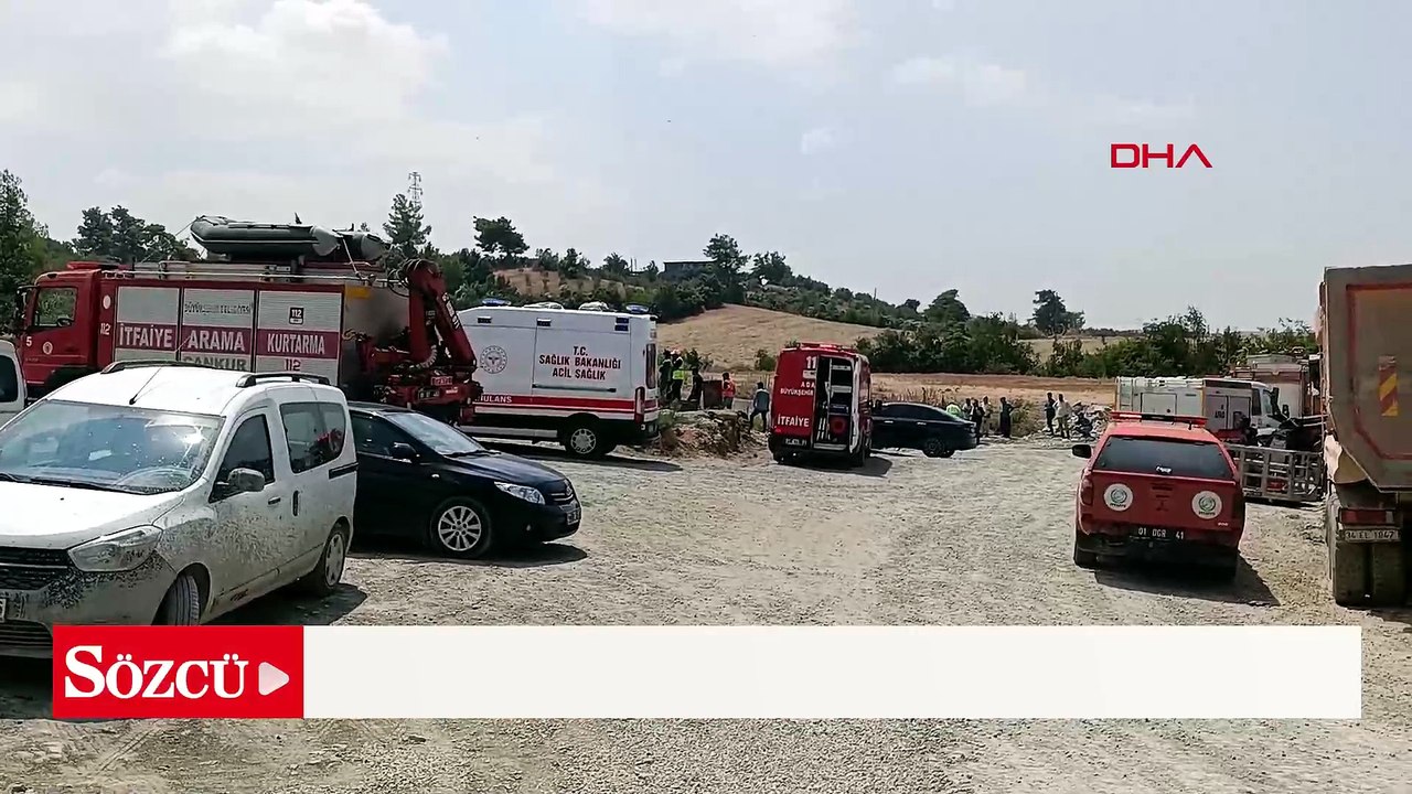 Adana'da içme suyu projesi çalışması sırasında göçük!