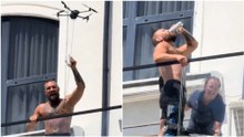 ¡Llegó en un dron! Conor McGregor no puede moverse, pero su bebida sí