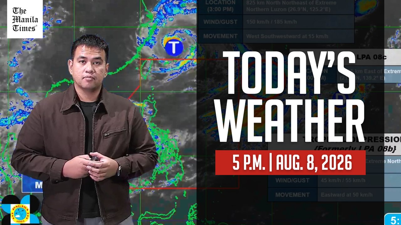 Today's Weather, 5 P.M. | Aug. 8, 2026
