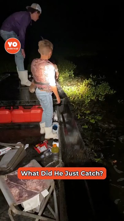 This Boy Goes Frog Fishing but Catches a BABY Alligator