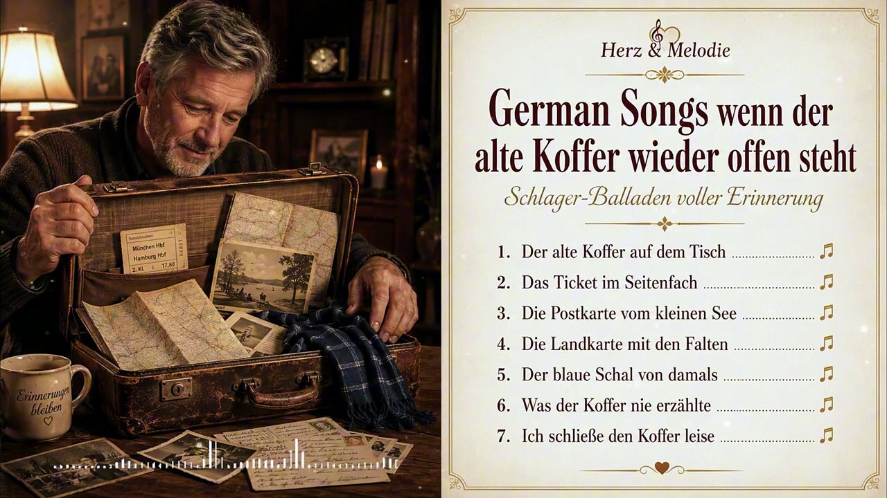 German Songs wenn der alte Koffer wieder offen steht | Schlager-Balladen voller Erinnerung