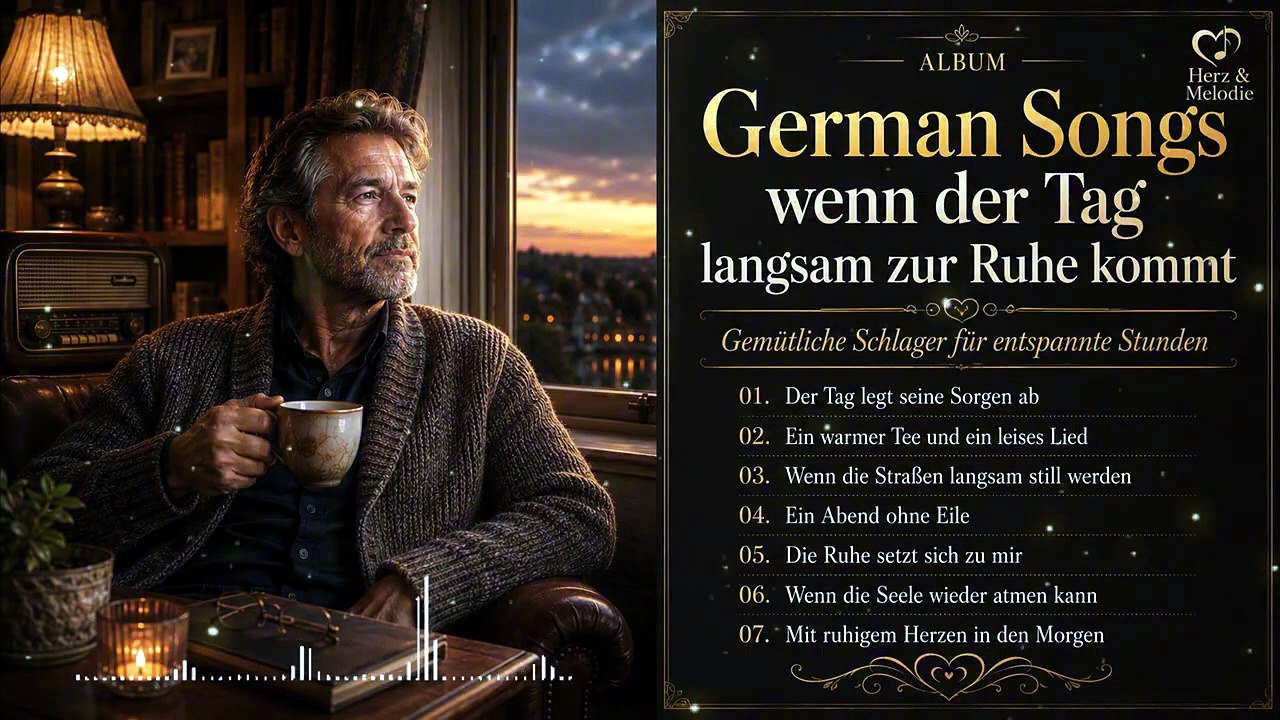 German Songs wenn der Tag langsam zur Ruhe kommt | Gemütliche Schlager für entspannte Stunden