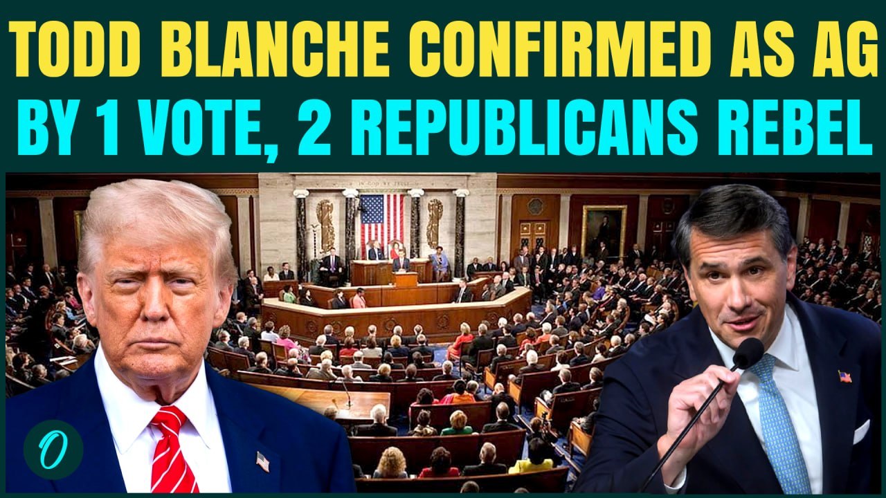 Todd Blanche CONFIRMED as Attorney General, 50-49! Two Republicans Turn Against Trump’s Pick