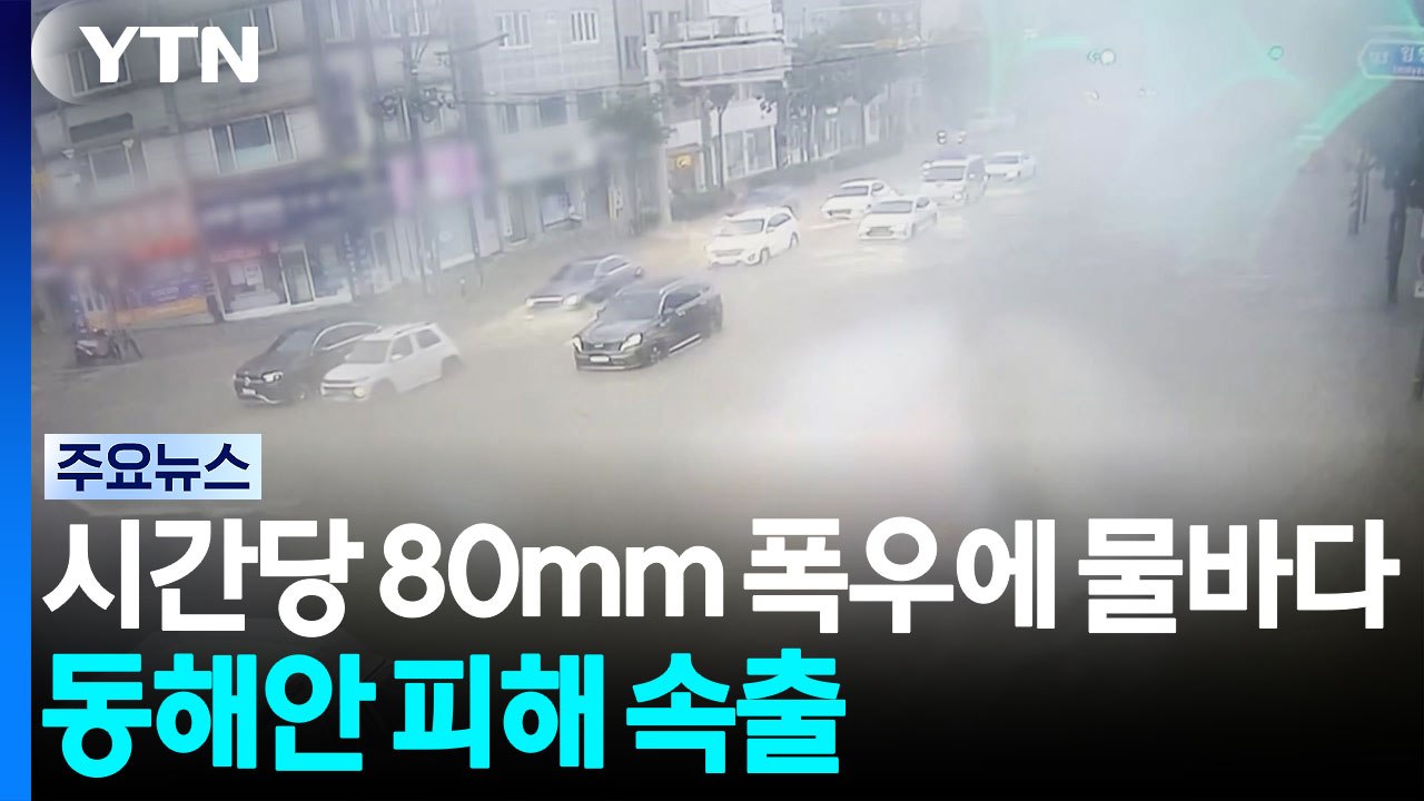 시간당 80mm 폭우에 순식간에 물바다...동해안 피해 속출 / YTN