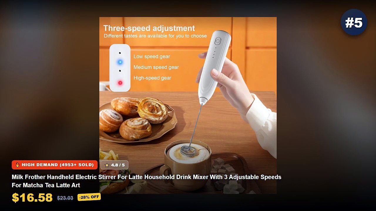 Best Electric Milk Frothers Handheld For Latte Art on AliExpress | Review - Coffee Utensils Handheld Electric Milk Froth...