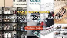 Best Shoe Storage Boxes Stackable Clear Sneaker on AliExpress | Review - 12 Pack Large Clear Plastic Stackable Shoe Stor...
