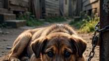 This little soul was left alone in a quiet alley..